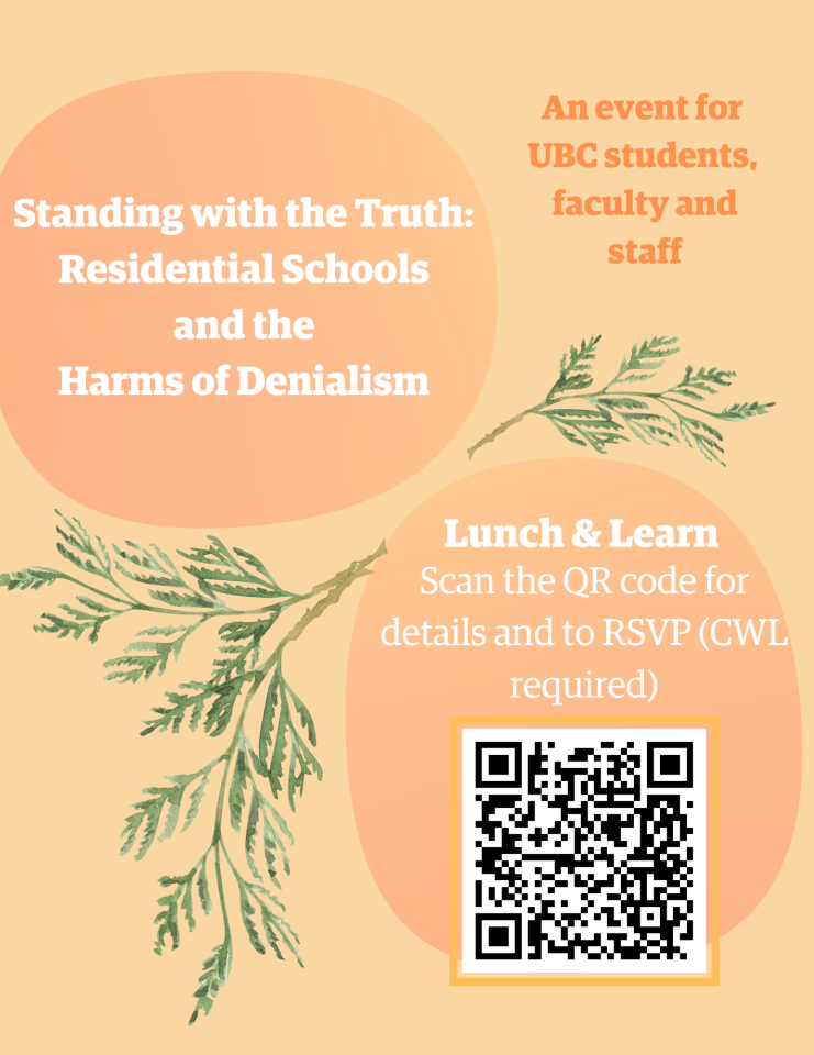An event for UBC students, faculty and staff Lunch and Learn Scan the QR Code for details and to RSVP (CWL required)